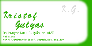 kristof gulyas business card