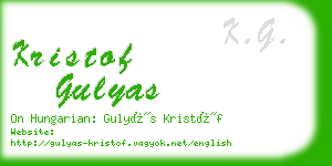 kristof gulyas business card
